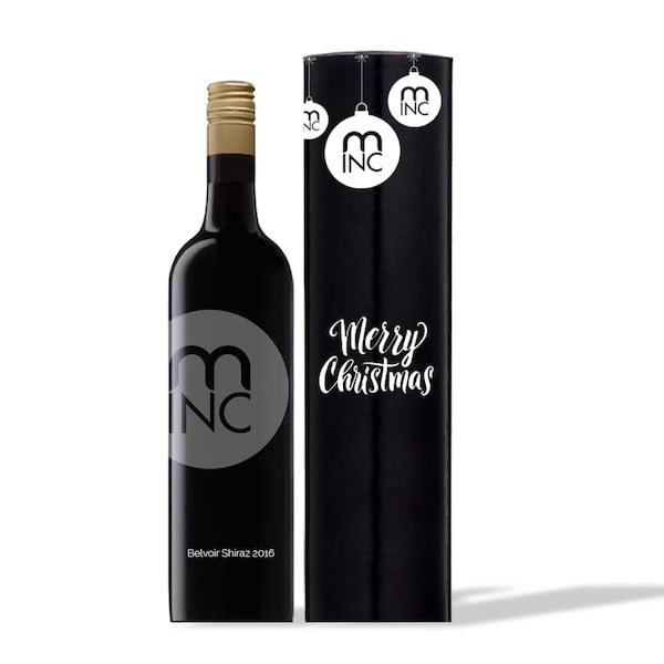 custom branded wine bottle gift pack - minc marketing