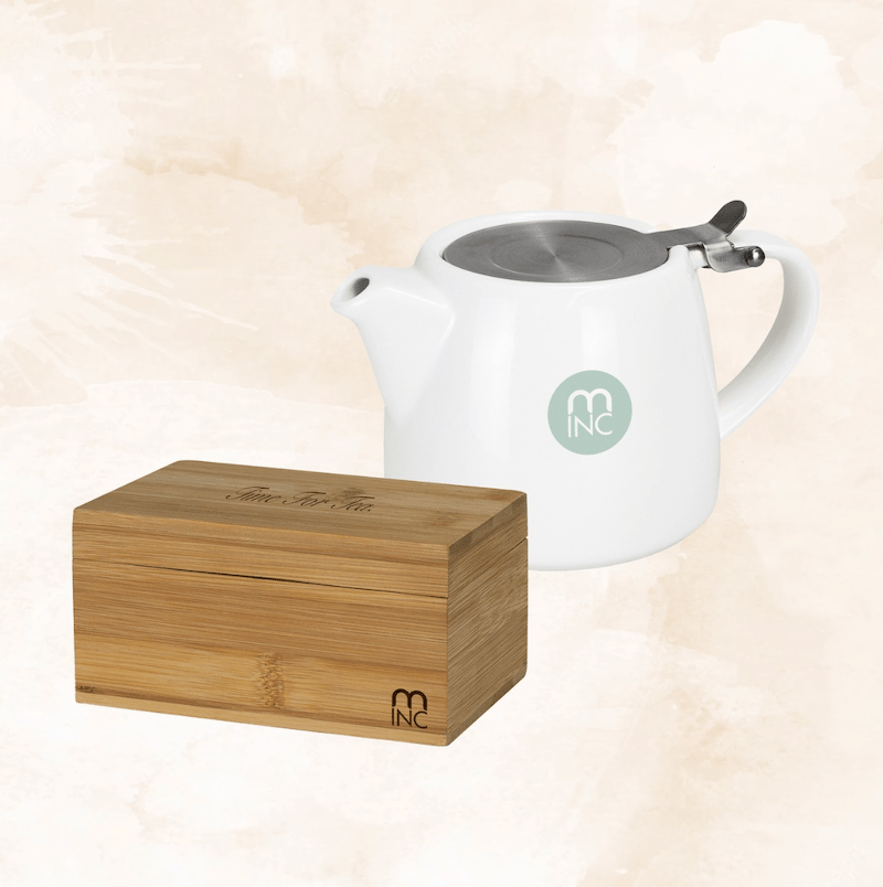 Custom printed promotional teapot and tea box - MINC
