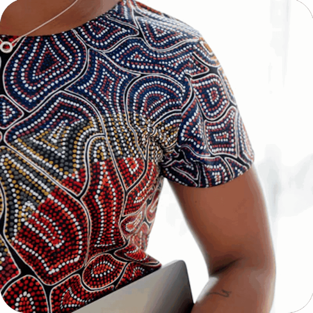 Indigenous artwork clothing for promotional products