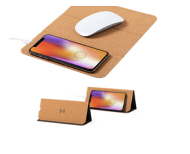 Cork Mouse Pad with Wireless Charger - eco-friendly promotional swag