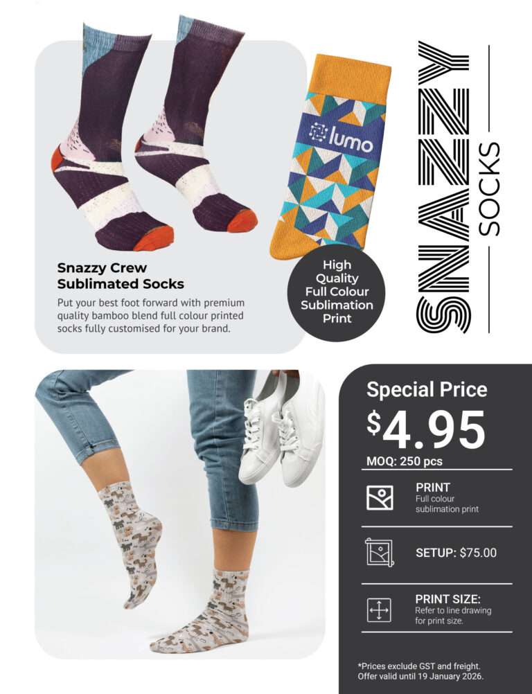 Snazzy Custom Socks To Promote Your Brand — Special Price Until 19 January!
