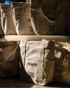 Custom Beige Tote Bag for Raven75 Canvas