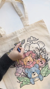 Custom Coloring Tote Bag