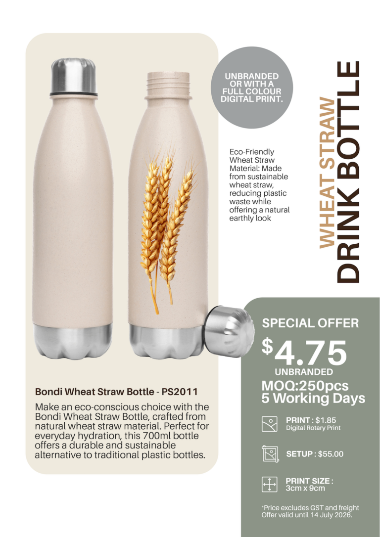 Bondi Wheat Straw Drink Bottle Promo - Minc Marketing
