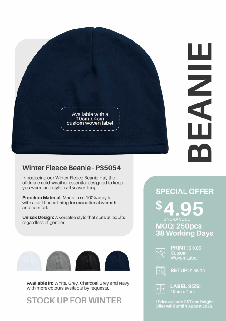 promotional beanie offer - minc marketing
